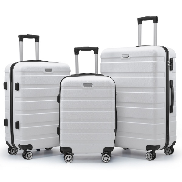 [European and American models] suitcase (20 -inch (non -side)) universal wheel luggage tie rod box [White]