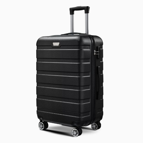 [European and American models] Travel box (24 -inch) universal wheel luggage password tie box [Black]