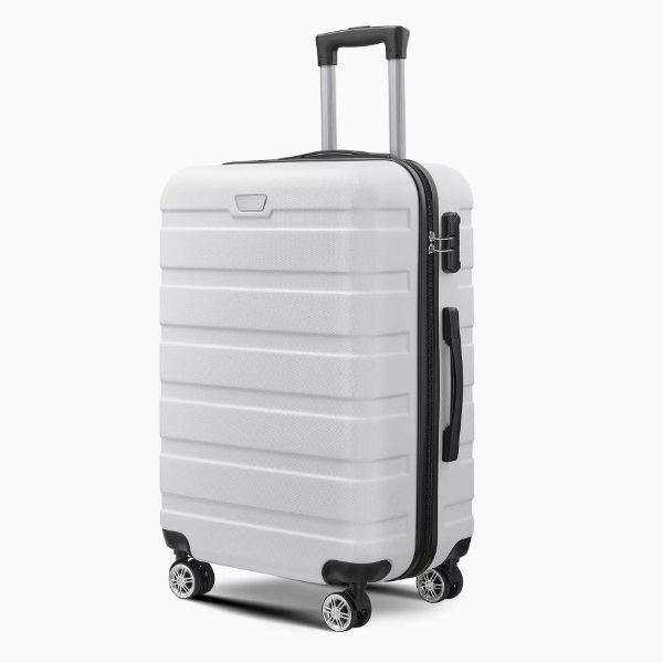 [European and American models] Travel box (24 -inch) universal wheel luggage password tie box [white]