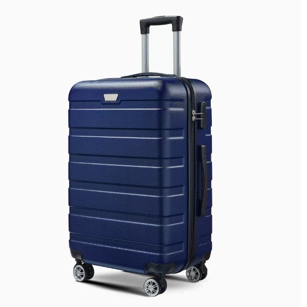 [European and American models] Travel box (28 -inch) universal wheel luggage password tie box [dark blue]