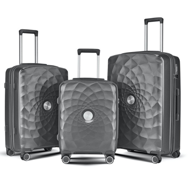 [European and American models] suitcase (20 -inch (no side)) universal wheel luggage coding tie box [dark gray]