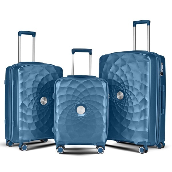 [European and American models] suitcase (20 -inch (no side)) universal wheel luggage password tie box [ice blue]