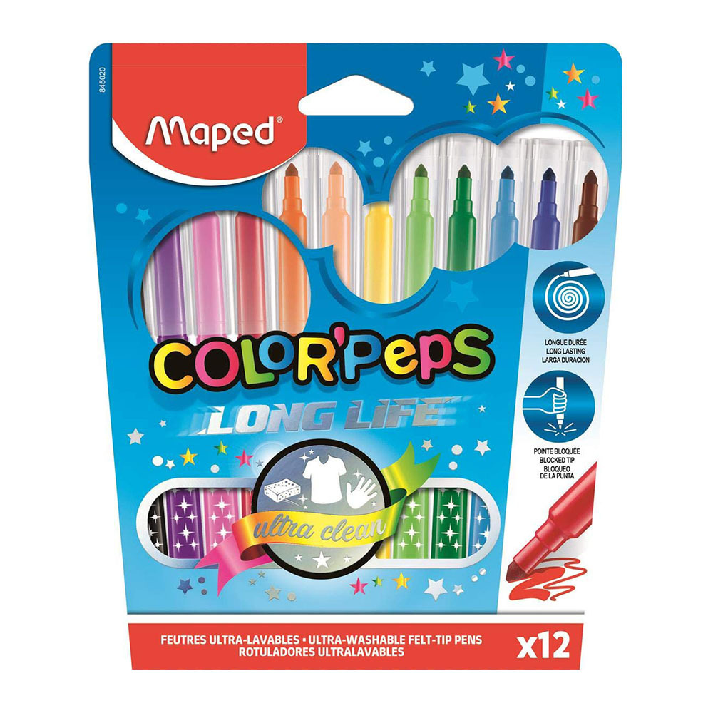 【法國Maped】不縮頭水洗彩色筆