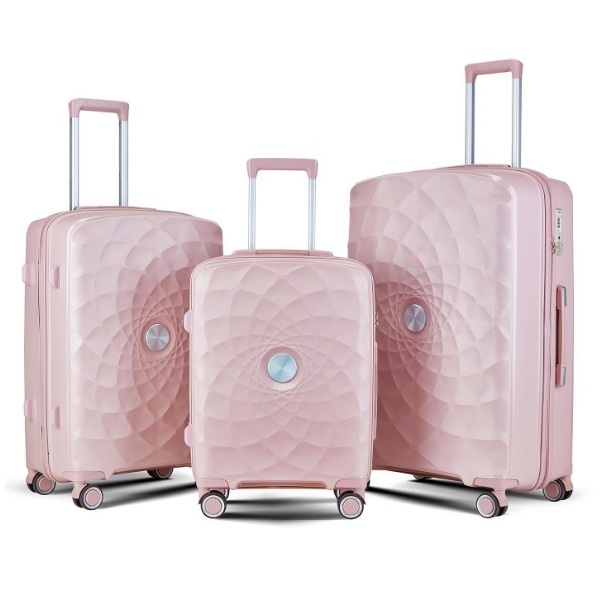 [European and American models] suitcase (20 -inch (no side)) universal wheel luggage password tie box [Rose gold]