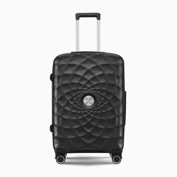 [European and American models] Travel box (24 -inch) universal wheel luggage password tie box [Black]