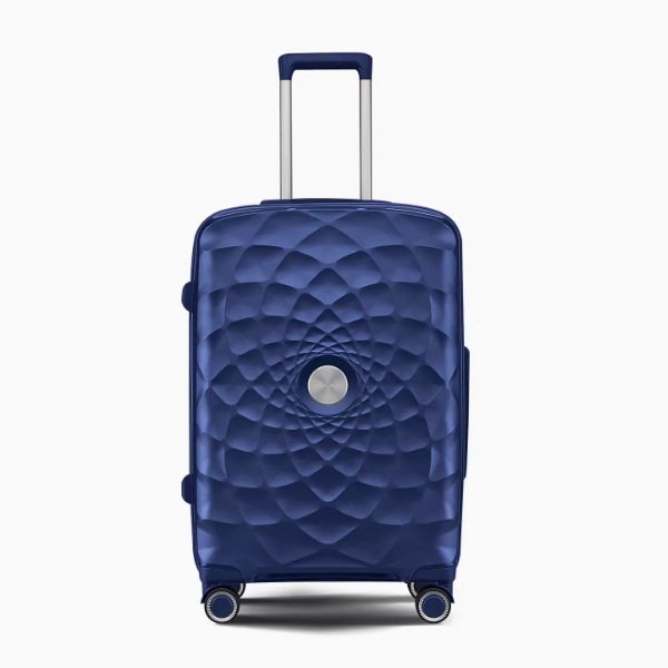[European and American models] Travel box (24 -inch) universal wheel luggage password tie box [dark blue]