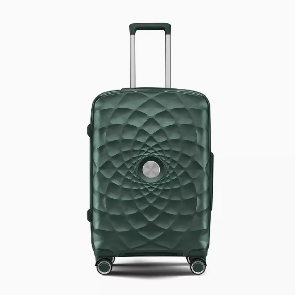 [European and American models] Travel box (24 -inch) universal wheel luggage password tie box [dark green]