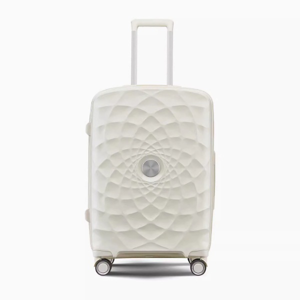 [European and American models] Track box (28 -inch) universal wheel luggage password tie box [rice white]