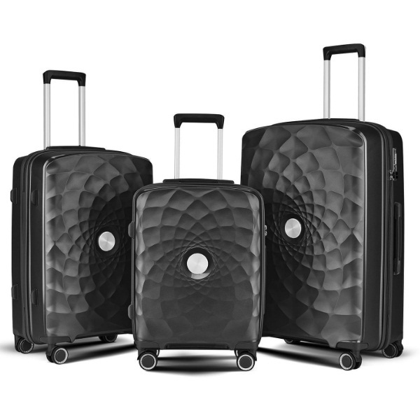 [European and American models] Travel box (28 -inch) universal wheel luggage password tie box [Black]
