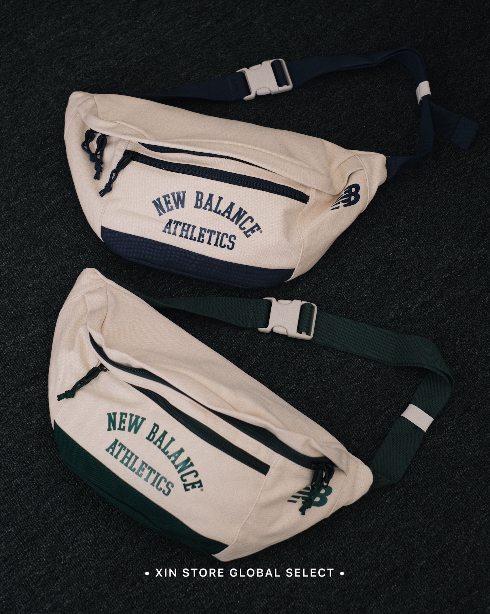 New Balance NB 側背包 撞色 腰包 郵差包 兩色