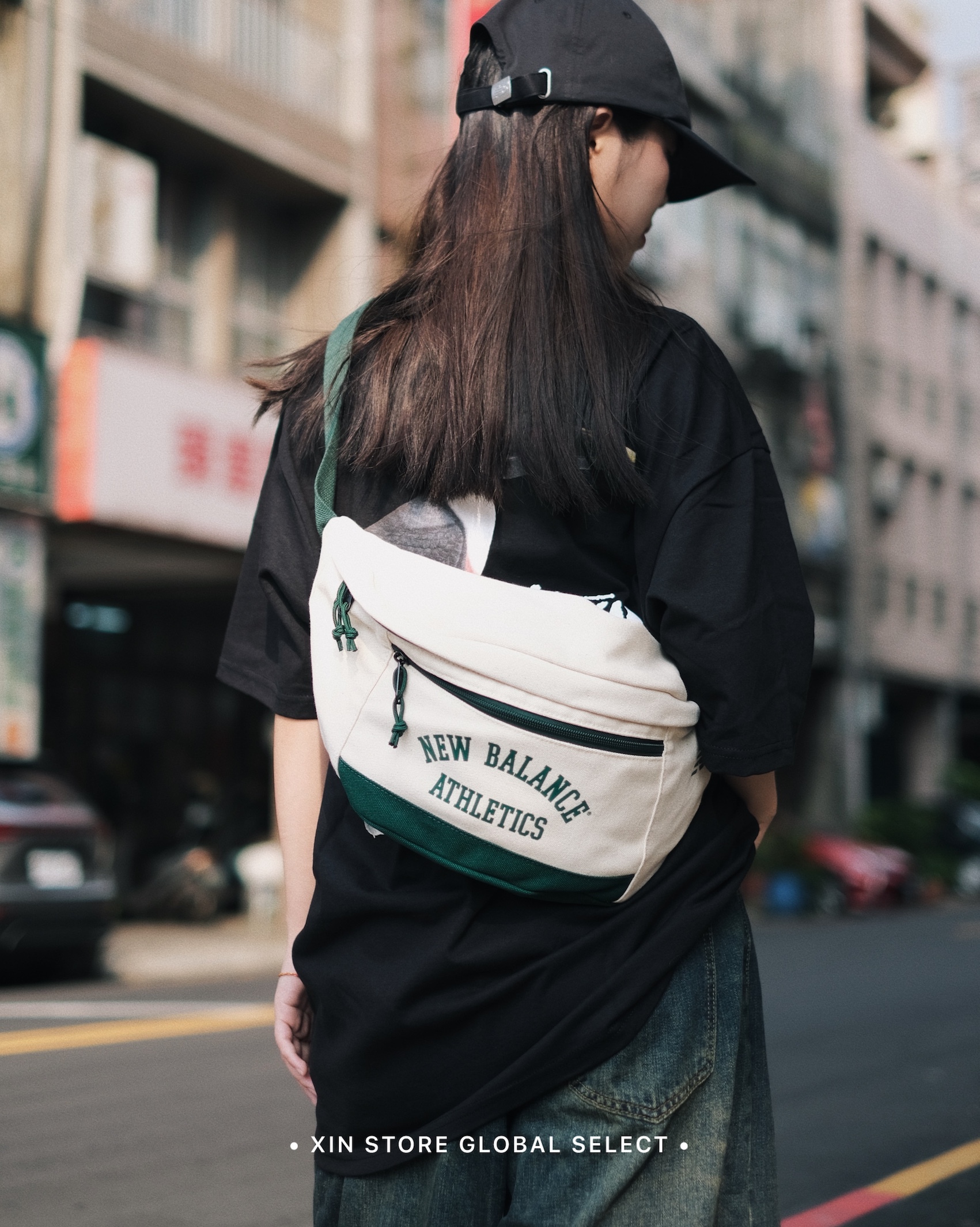 New Balance NB 側背包 撞色 腰包 郵差包 兩色