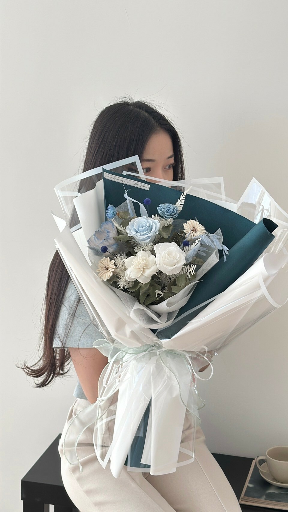 馬爾斯綠永生花束