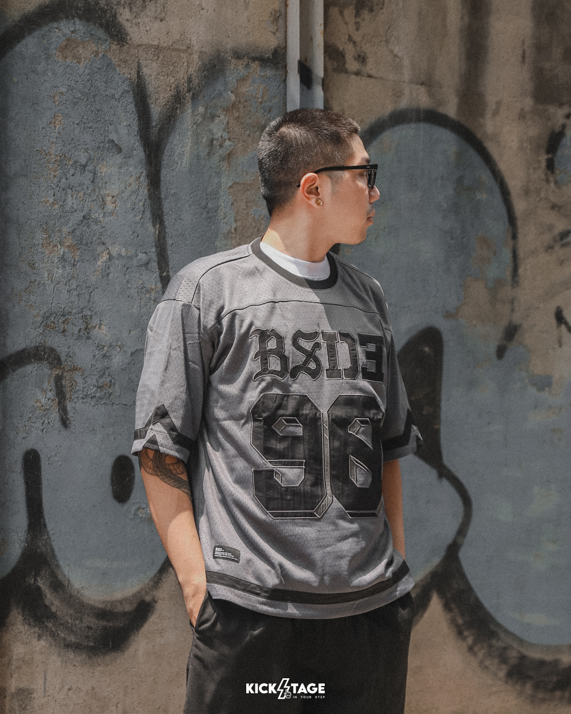 idealism x bside collaborations " BSide TEAM JERSEY " 灰色 網眼球衣【ID24095-DG】