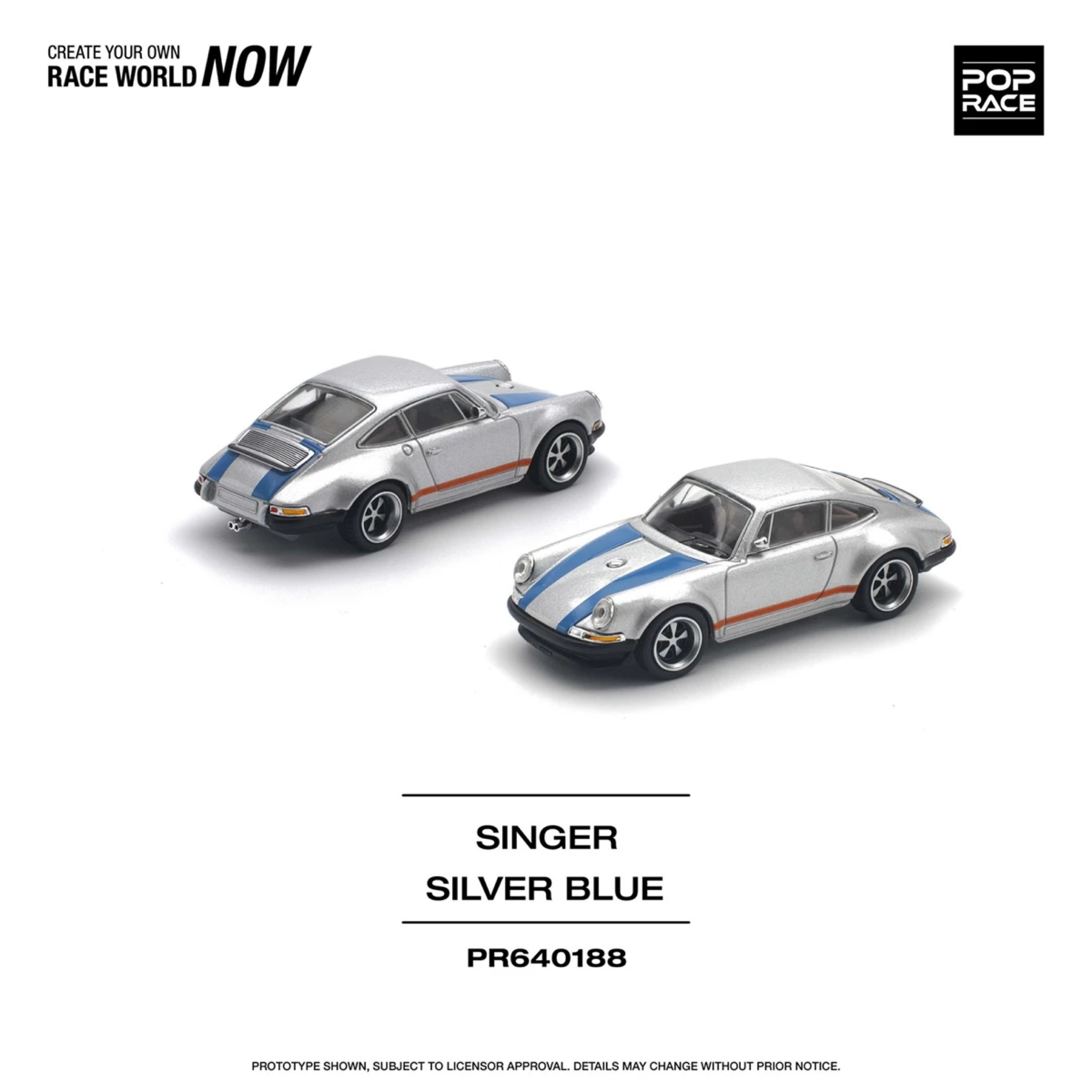 【預訂】Pop Race Singer Silver/Blue (PR640188)