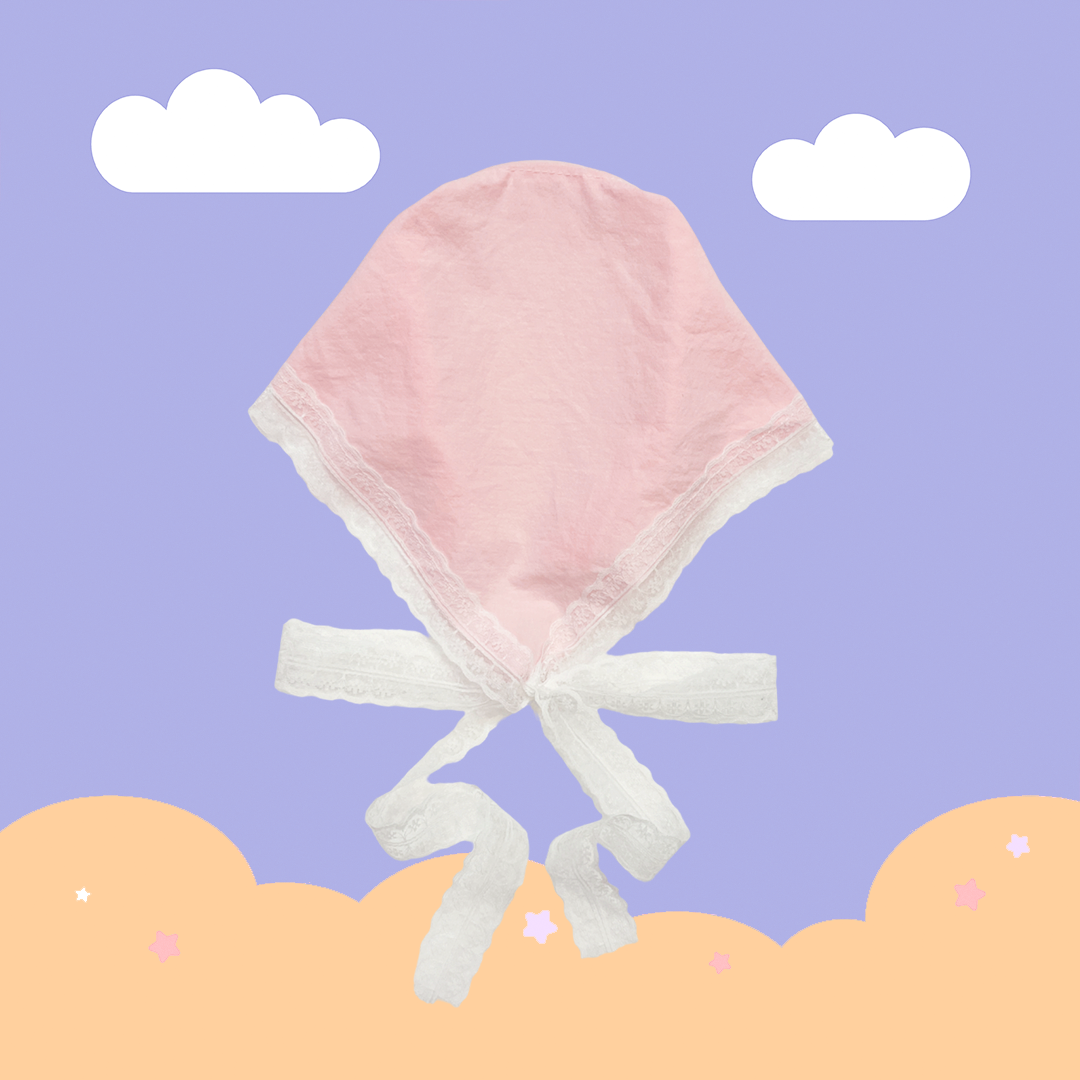 こ♡こ 糖果色蕾絲少女頭巾髮窟