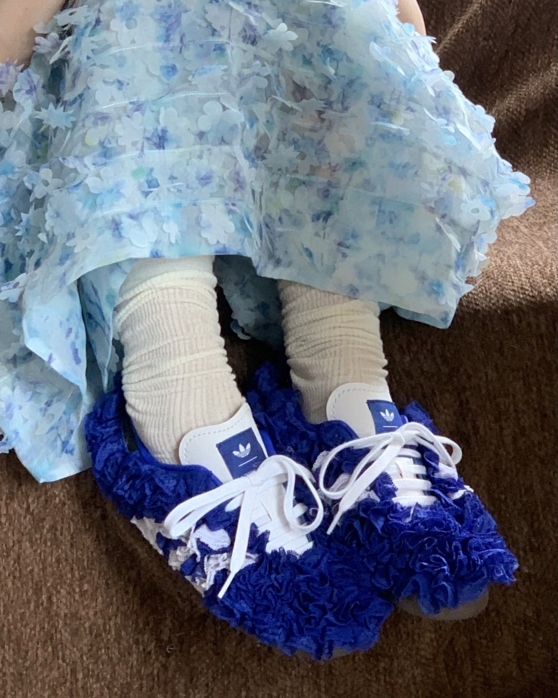 Caroline X adidas originals Samba OG 藍色蕾絲