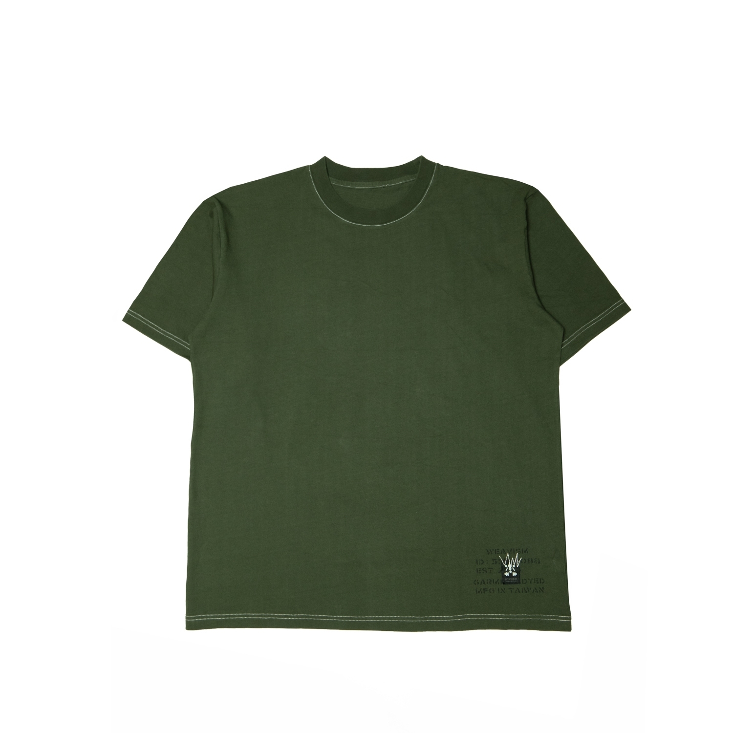 WEAVISM水印彈簧棉Tee-陸軍綠