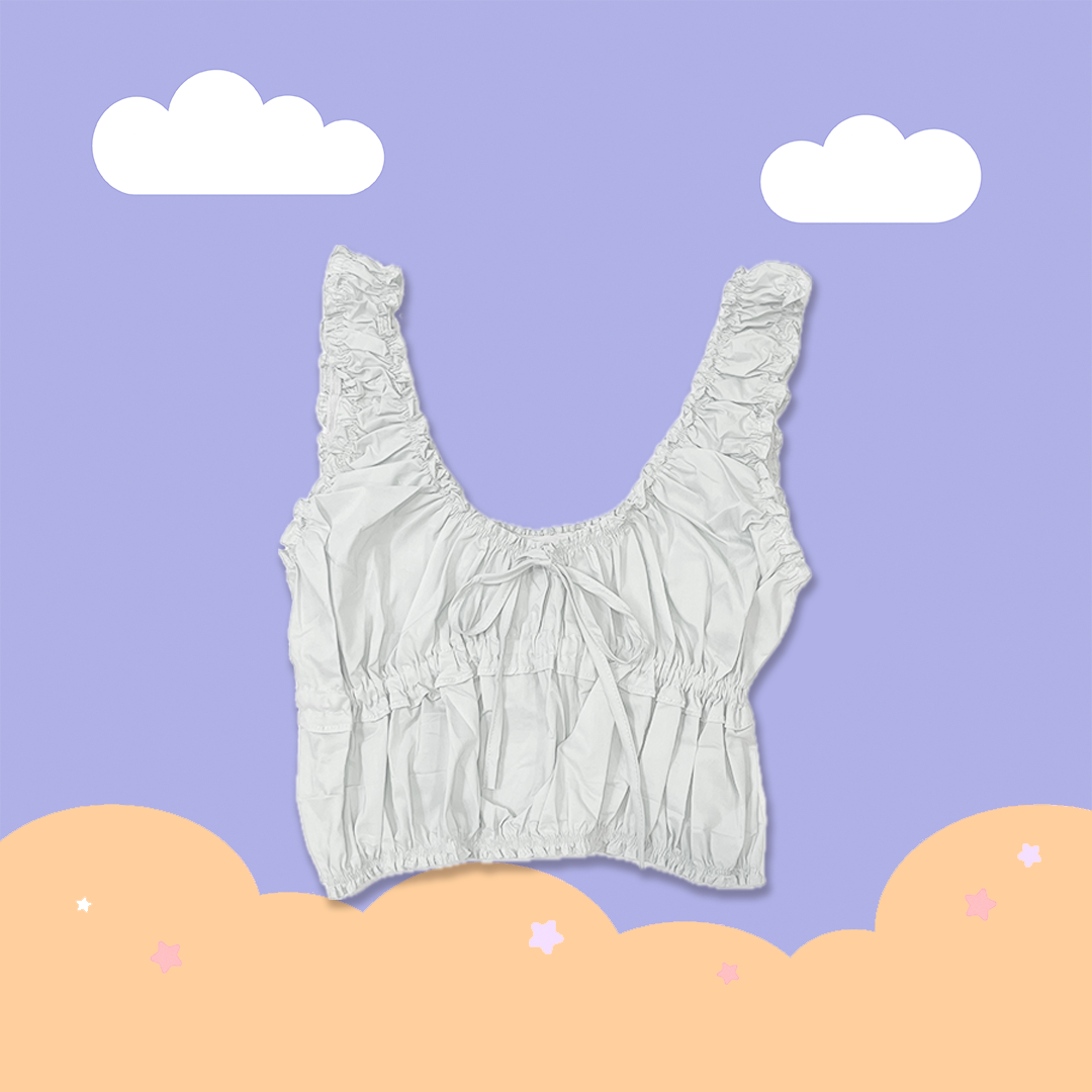 こ♡こ 皺皺設計綁帶背心