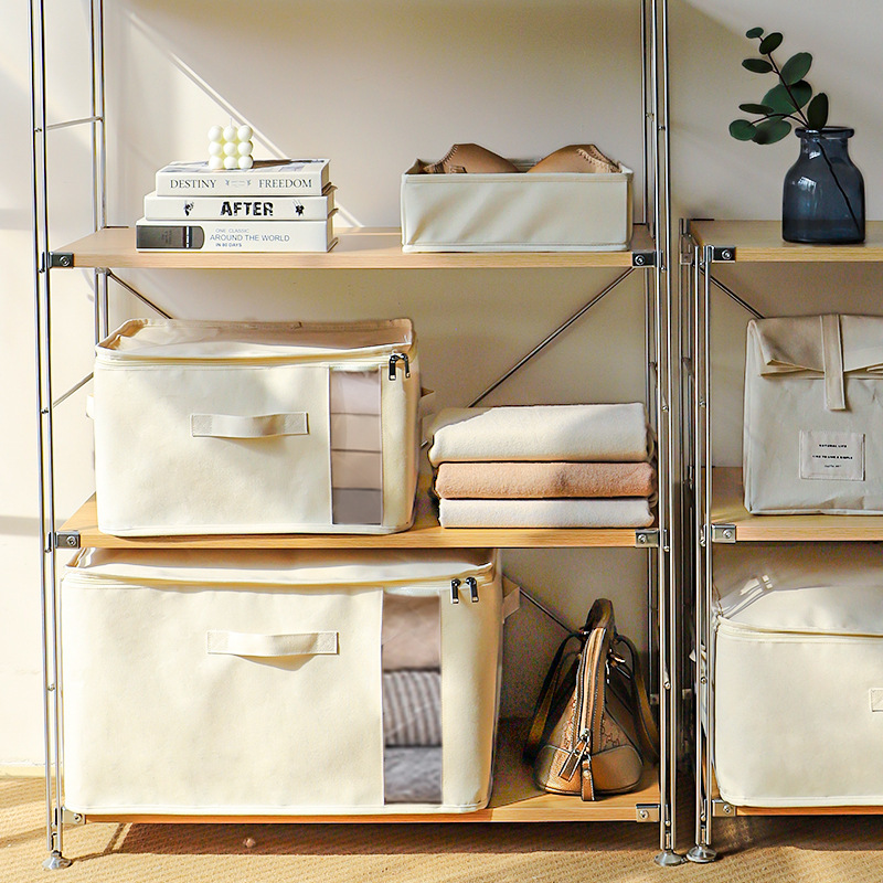 《4701》日系簡約防水防潮大容量加厚拉鏈收納袋