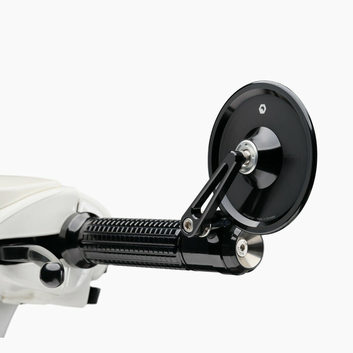 Motogadget Vespa GTS專用 把手端 後照鏡 4吋圓 短桿 可折