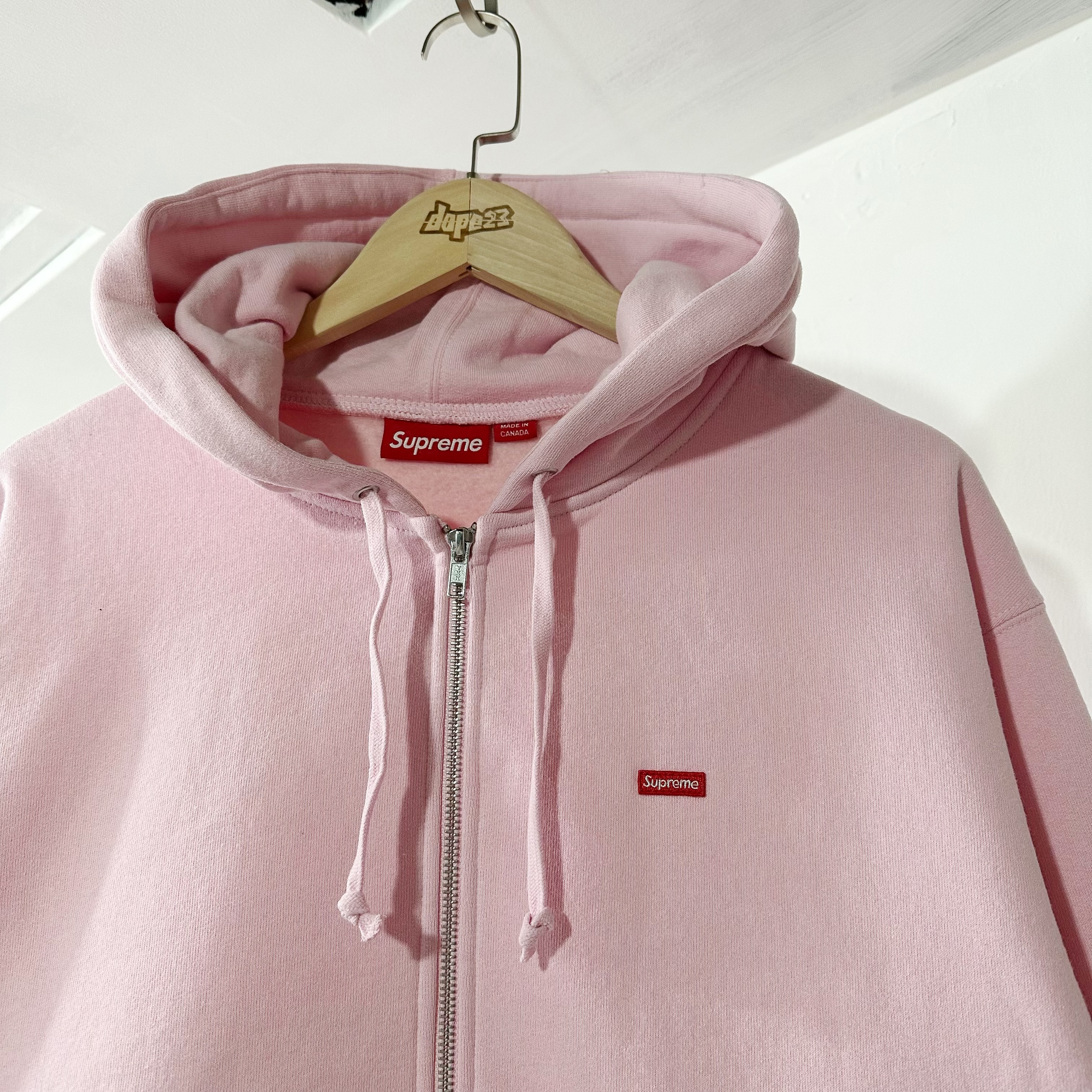 SUPREME FW24 SMALL BOX ZIP UP HOODED SWEATSHIRT LIGHPIN