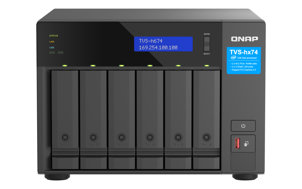 QNAP 6-Bay NAS 網絡儲存裝置 TVS-h674-i3-16G