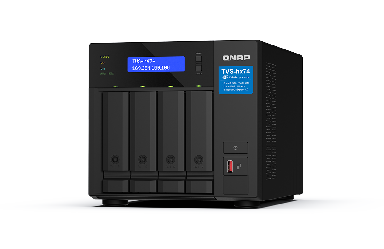 QNAP 4-Bay NAS 網絡儲存裝置 TVS-h474-PT-8G