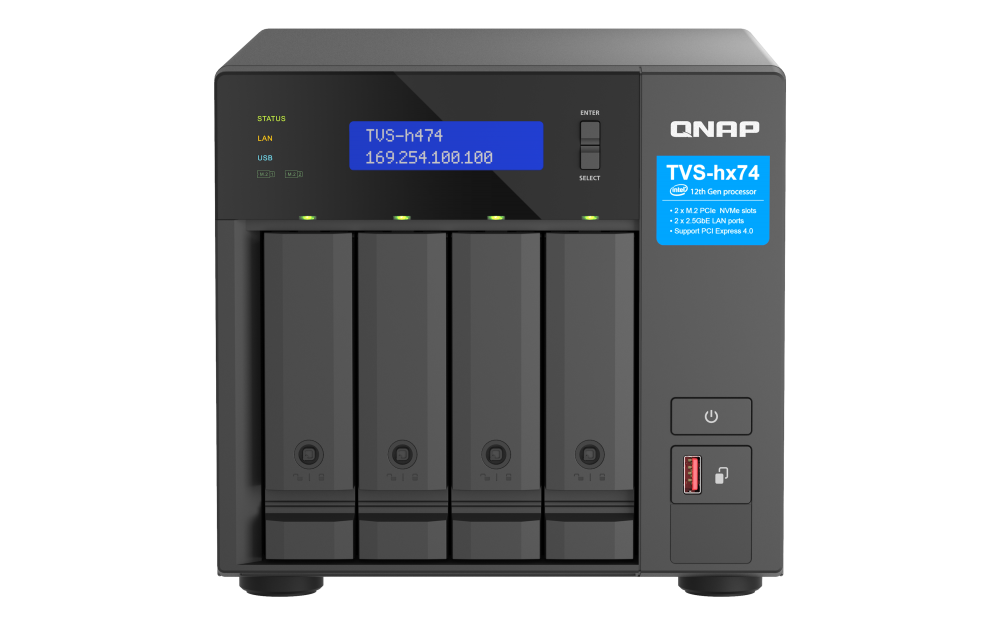 QNAP 4-Bay NAS 網絡儲存裝置 TVS-h474-PT-8G