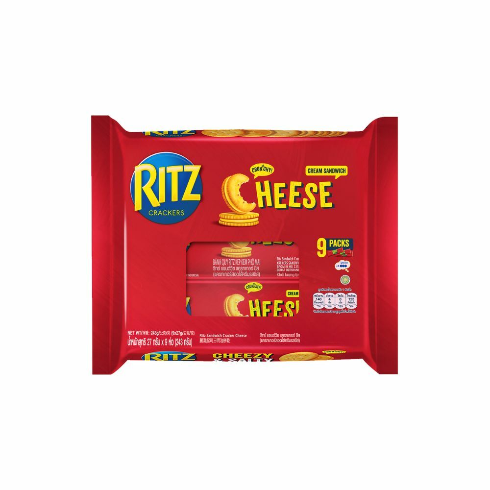 【短效品特價】（箱購）Ritz麗滋 夾心餅乾 隨手包(起司)243g  x12袋