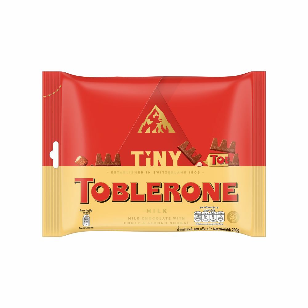 （箱購）Toblerone 瑞士三角 迷你巧克力 200g(牛奶巧克力/白巧克力/黑巧克力)  x20袋/箱