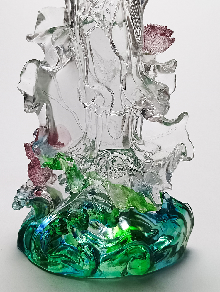 鹿港窯禮品館 美麗與祝福 琉璃滴水觀音