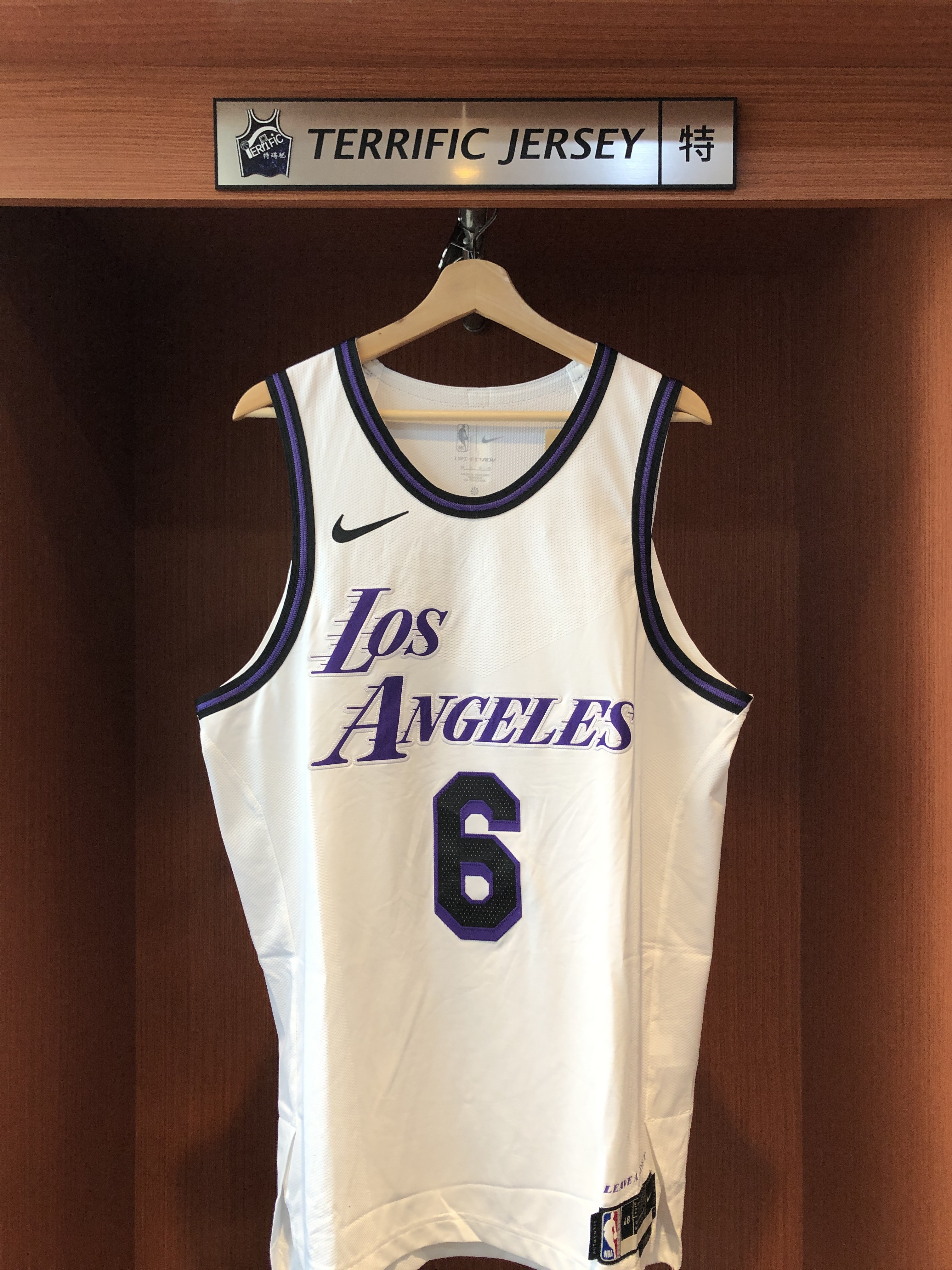 NBA球衣 Lebron James 洛杉磯湖人城市 #6 City Nike Authentic 球員版 電繡 全新