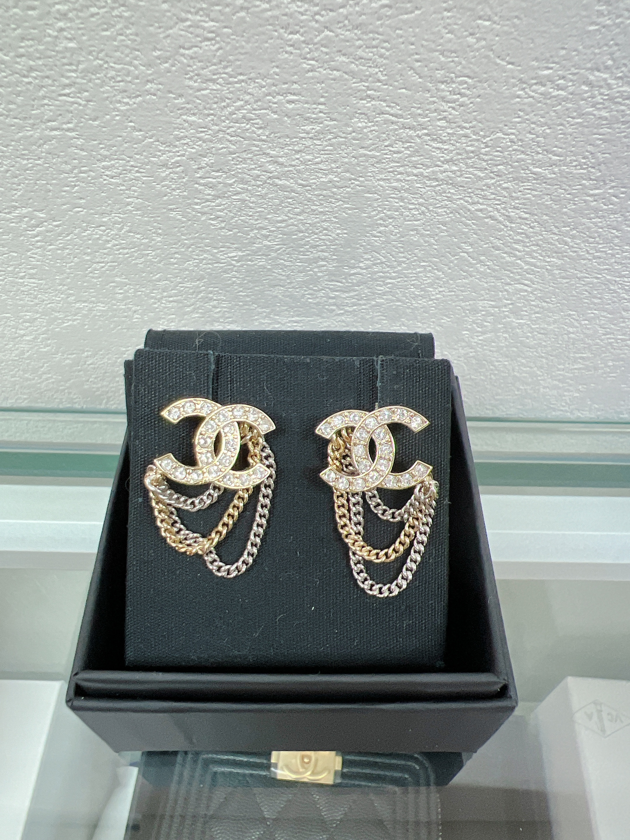 Chanel earrings 21b chain