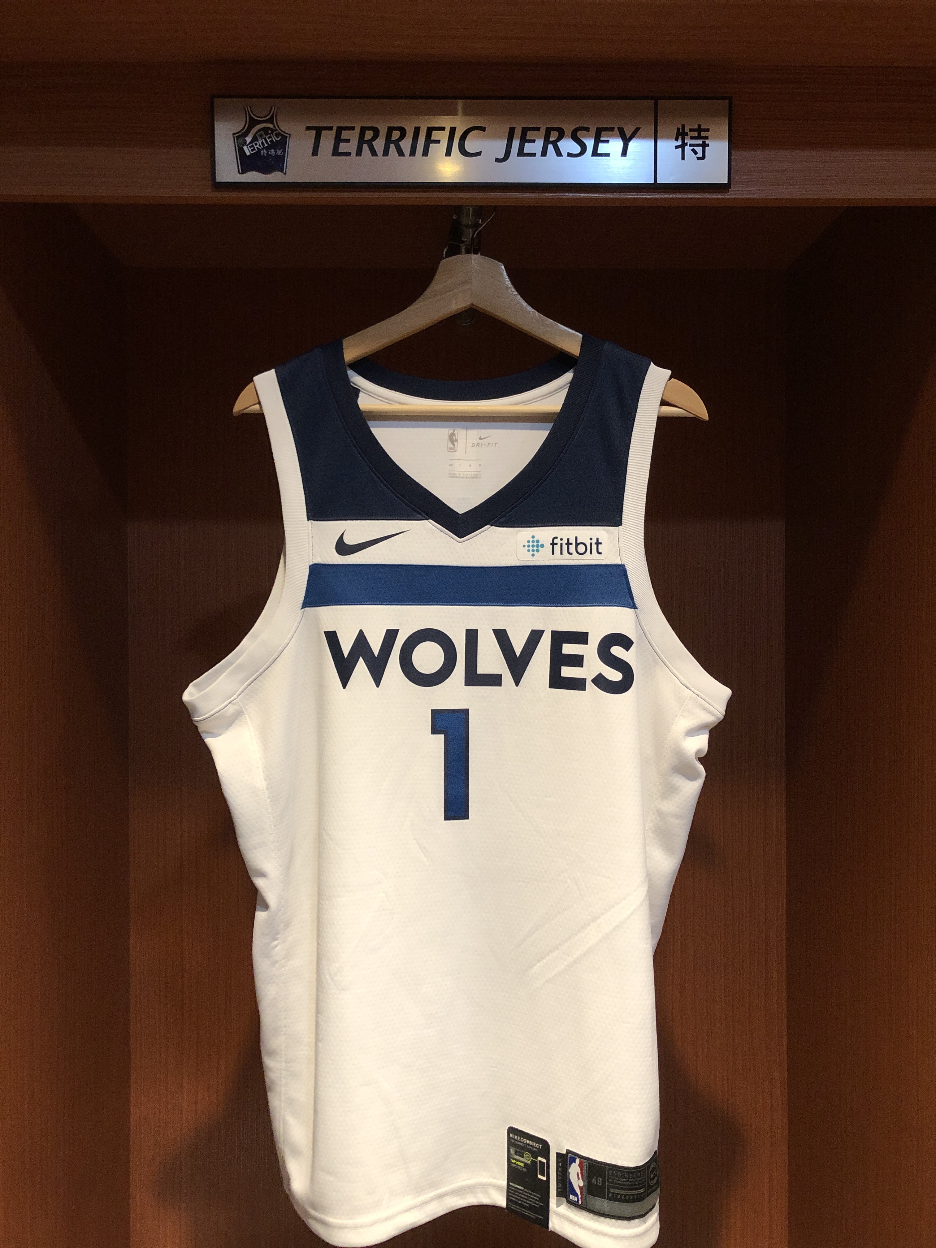 NBA球衣 Anthony Edwards 明尼蘇達灰狼白 Association Nike Swingman 球迷版 熱轉印 含贊助商標 全新