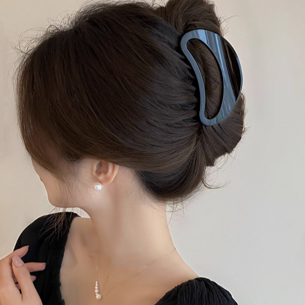 Elegant Crescent Moon Shaped Large Hair Claw