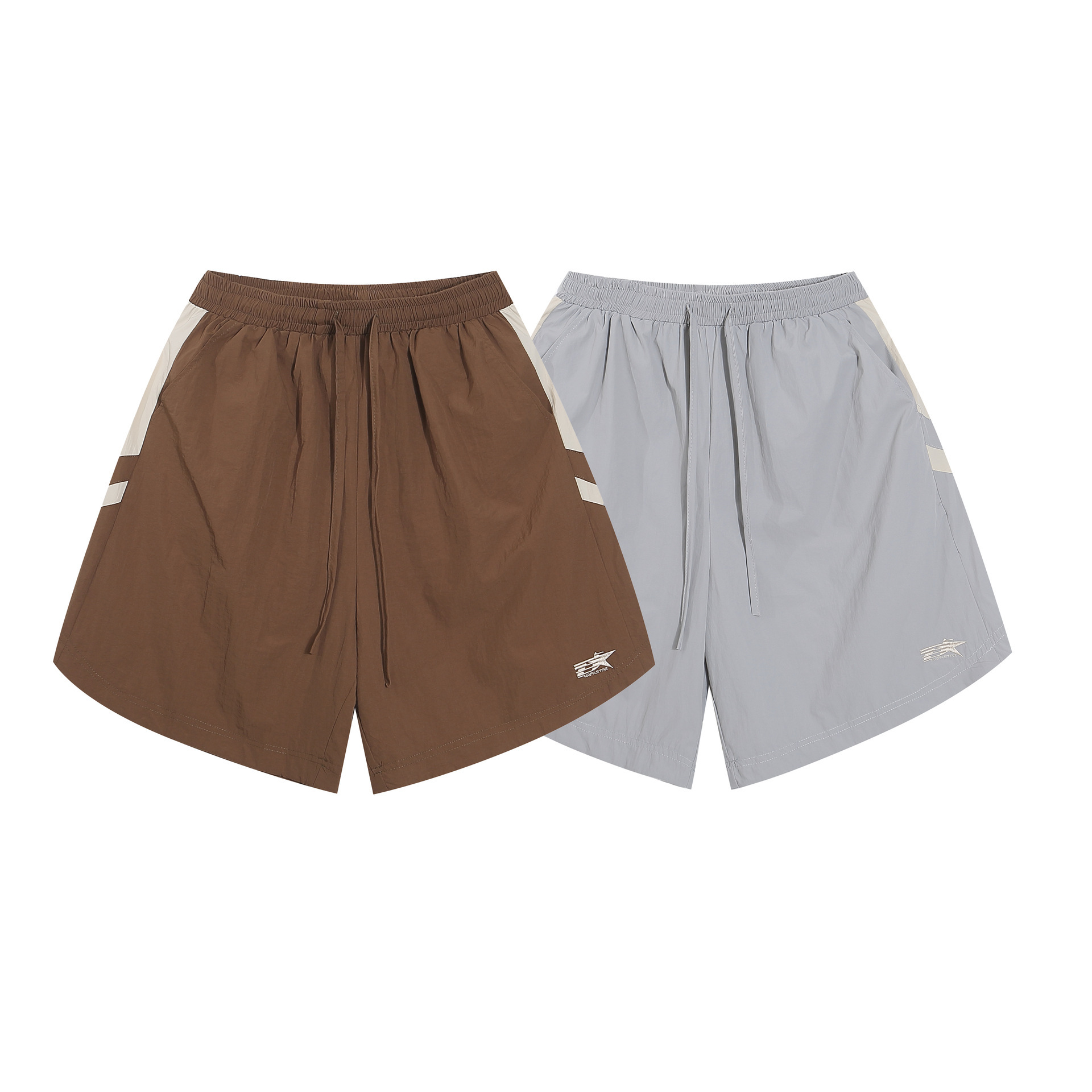 星刺繡柔軟廓形短褲