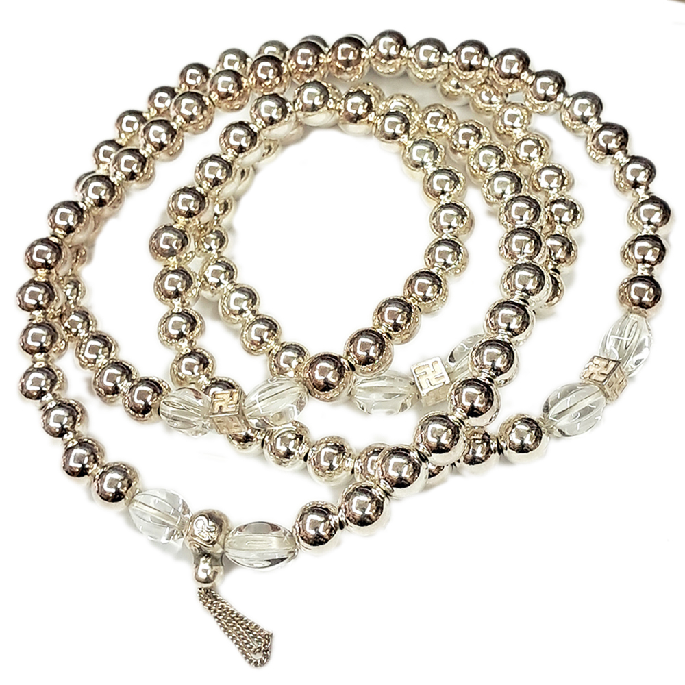 卍925純銀圓珠108念珠8mm【十方】145065