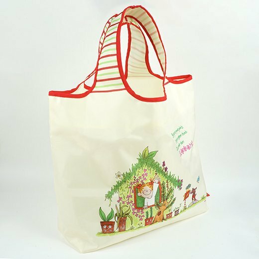 COCO醬_植物 帶底板環保提袋 大尺寸購物袋｜ 日本Greeting Life