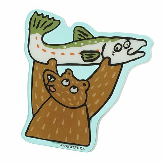 OKATAOKA_露營熊抓魚 2WAY 萬用夾 360度迴轉｜日本Greeting Life