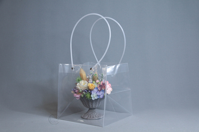 透明方形花袋