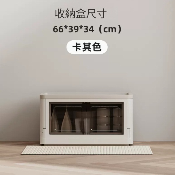貓屋，貓厠所，組合屋，層櫃，儲物櫃，DIY簡易安裝【卡其色大號收納櫃】