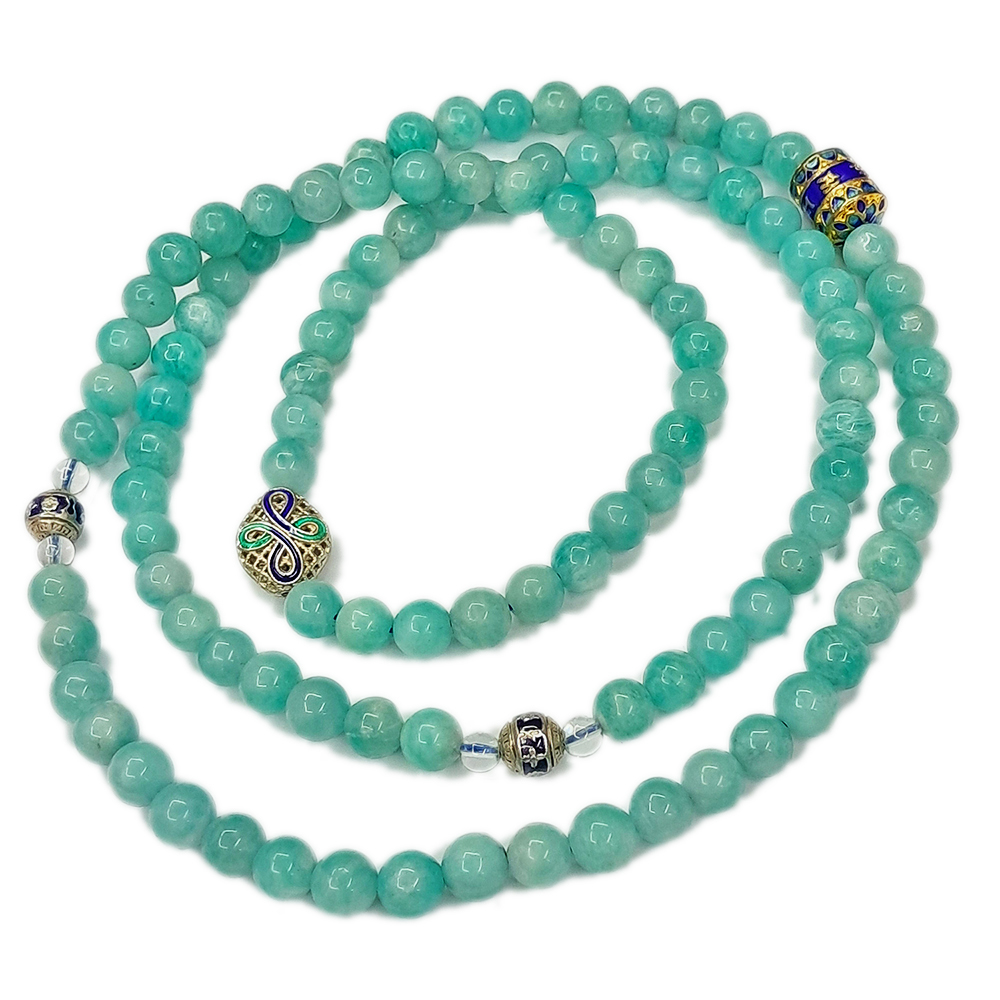 轉經輪+天河石108佛珠8mm【十方】142237