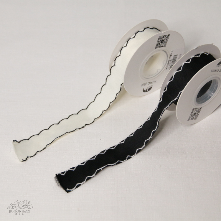 包裝 黑白系緞帶 花邊 2色 2.5CMx5碼