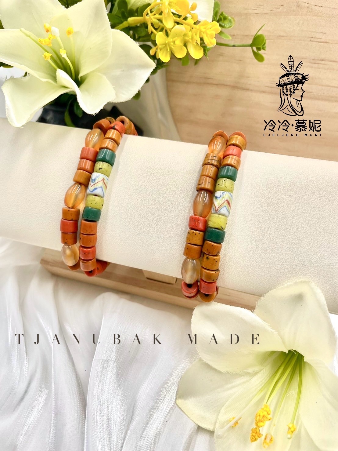 W-No.89傳統花珠兩排手鍊16cm