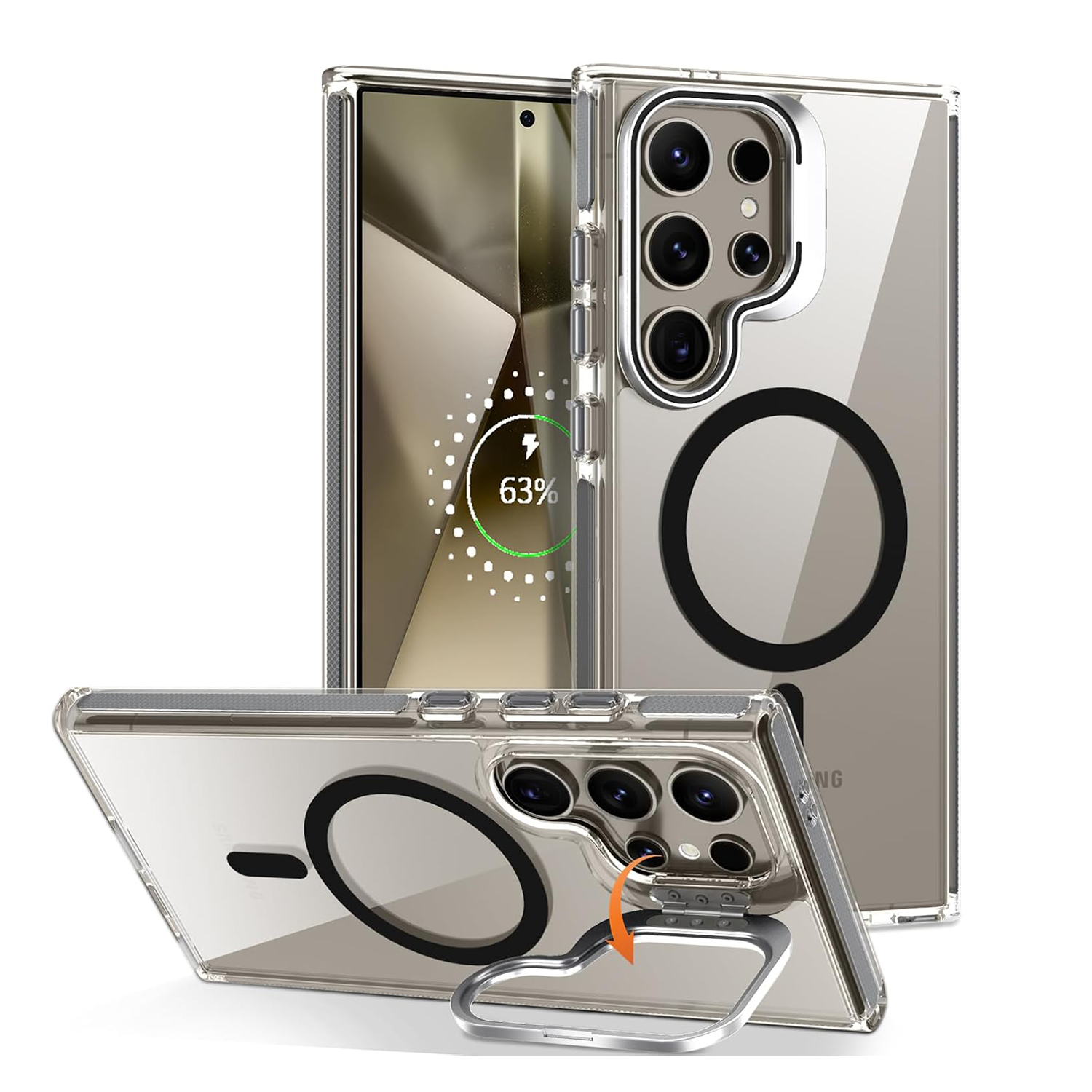 XPRO - Mag Lite Stand - S25 Ultra Case 透明防撞磁吸支架手機保護殼 A55