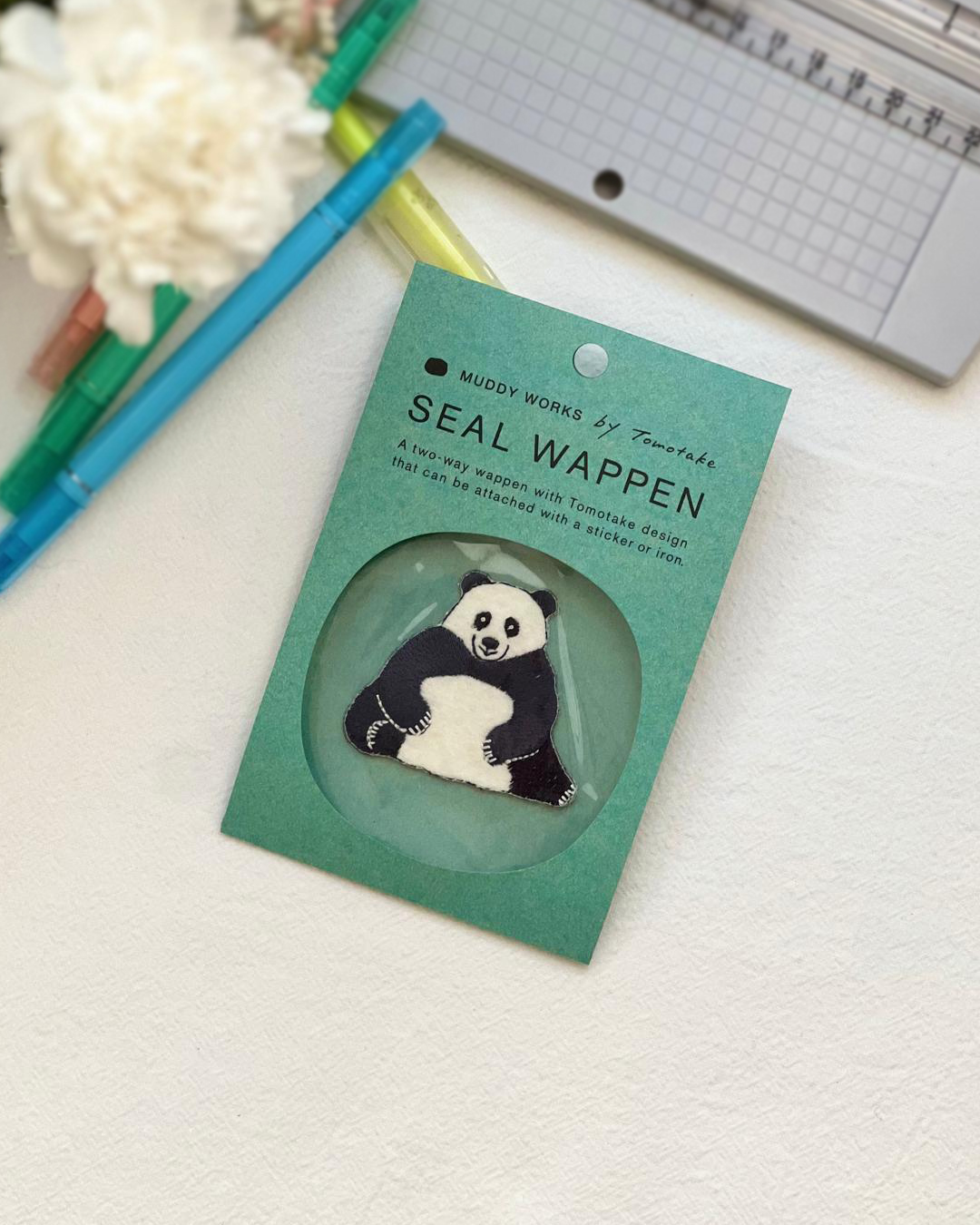 刺繡布貼片 熊貓｜Tomotake
