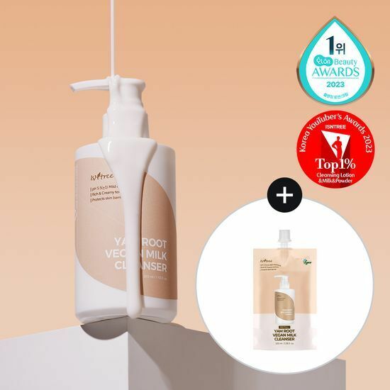 《Olive young連線》Isntree Yam Root Vegan Milk Cleanser 220mL Refill Set (+Refill 100mL)