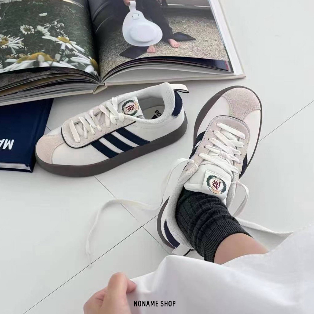 ADIDAS NEO VL COURT 3.0 米白藍 焦糖底 (男/女款)