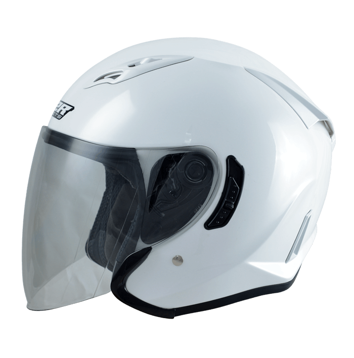 M2R J-5 亮光白 素色 3/4罩 內墨片