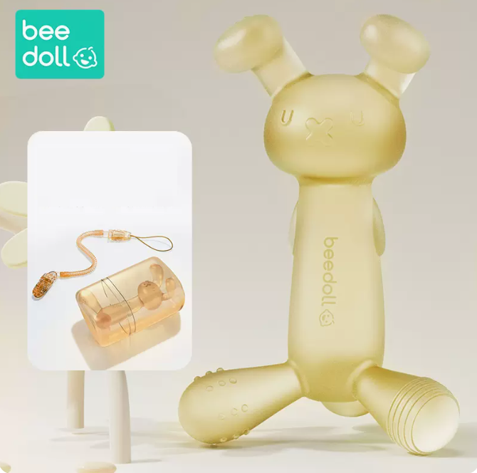 Hot recommendation: Little Rabbit Baby Teething Stick (Lemon Yellow + Storage Box + Anti-chain)